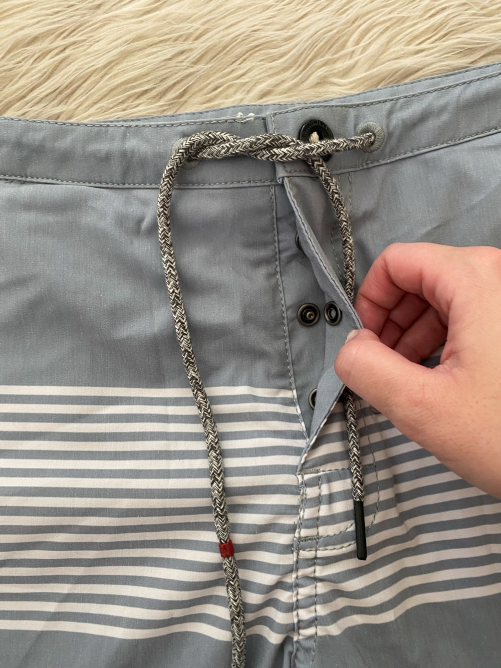 Katin Men's Roam Boardshort Swim Trunks Swimsuit Steel Blue Gray Stripe 31 - Picture 6 of 15